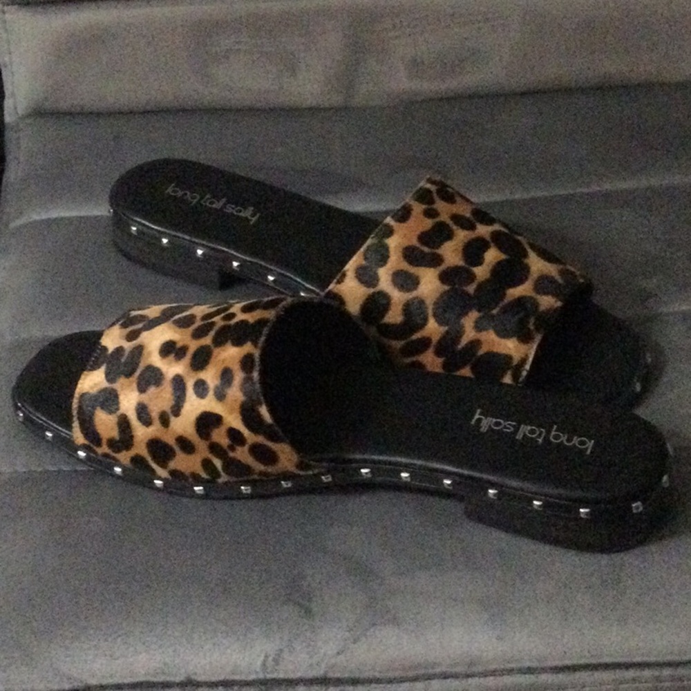 Long Tall Sally Cheetah Print slides😍
